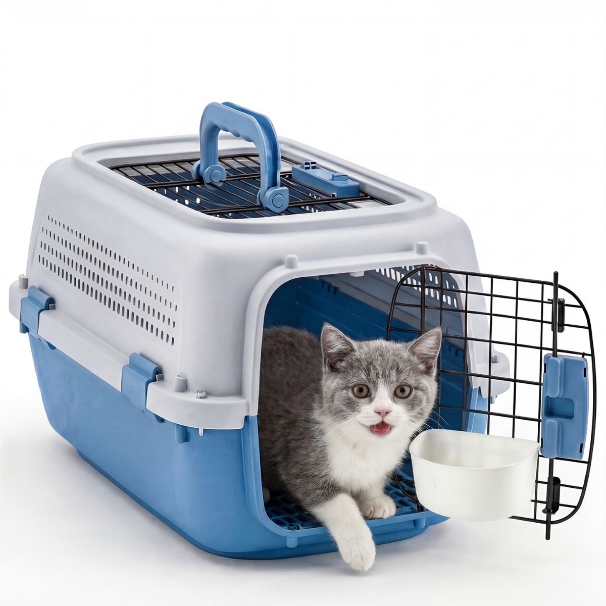 Hard-Sided Dog And Cat Carrier, TSA Airline Approved, For Small To Medium Pets, Travel Crate With Handle, Ventilated Design - Image 3